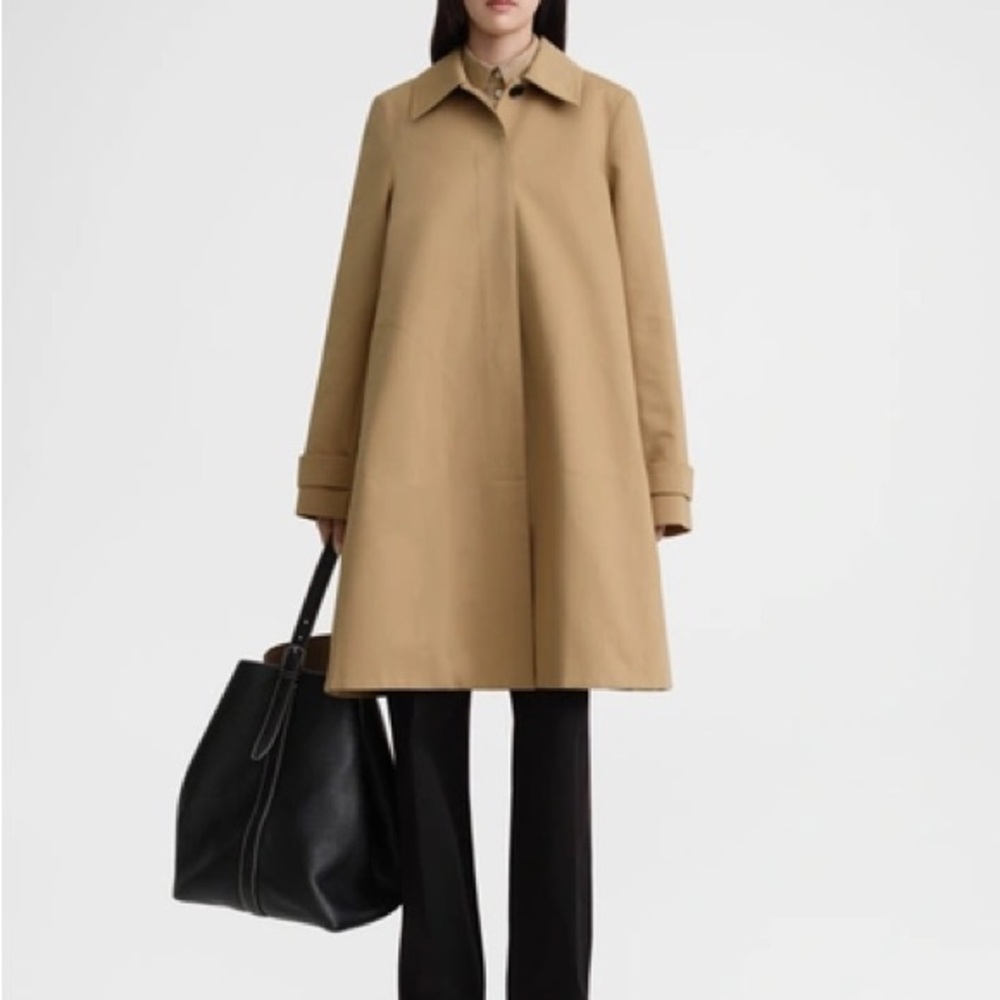 Toteme A-line car coat caramel